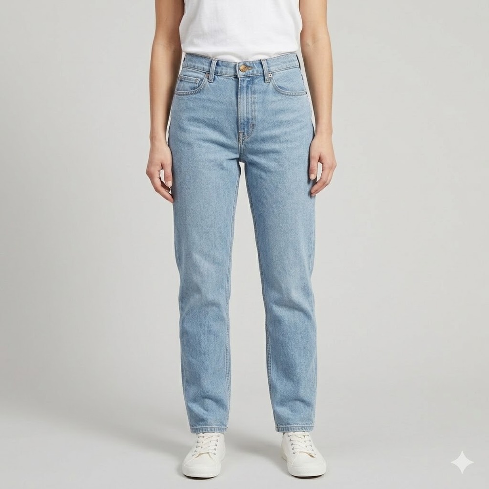 Everlane The Original Cheeky Jeanā Organic Cotton Size 26 Light Blue EUC